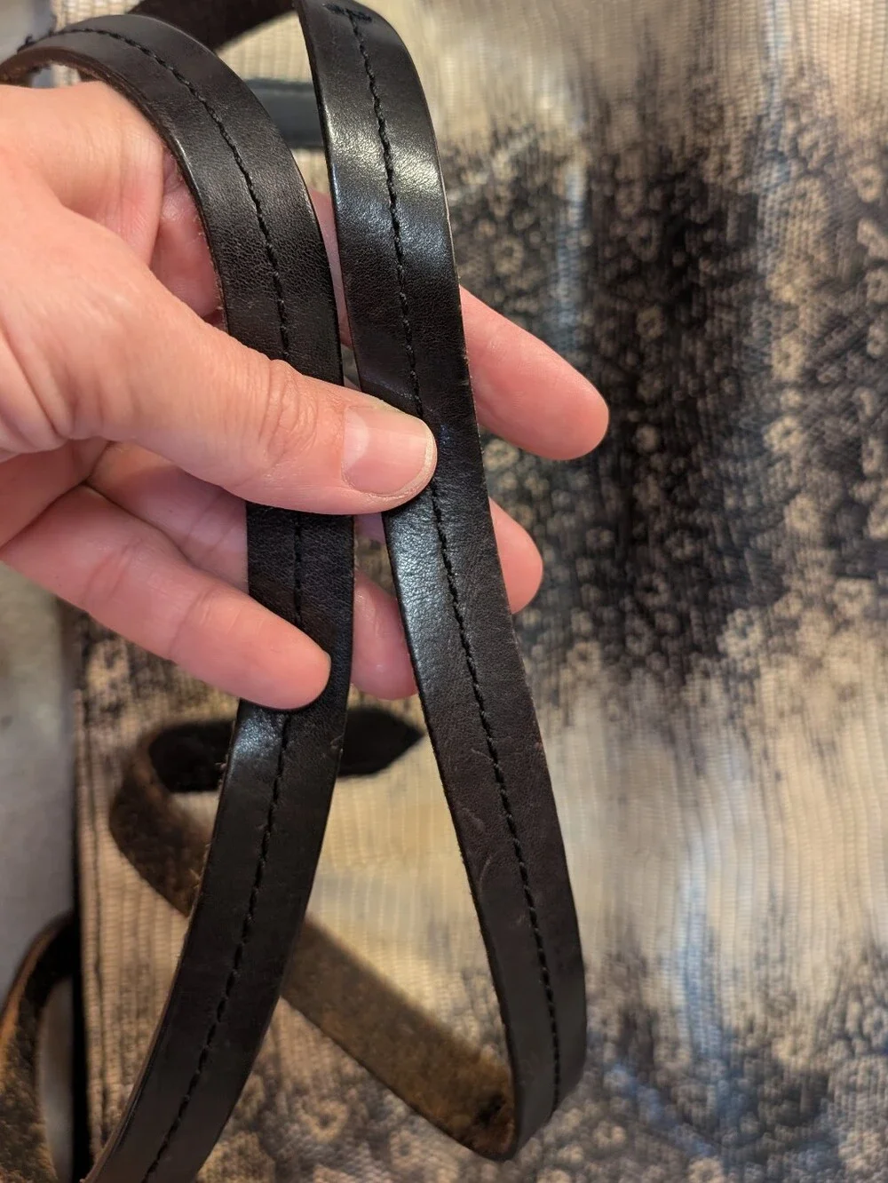 Like New J. Crew Downing Tote Bag in Black Leather and Snakeskin